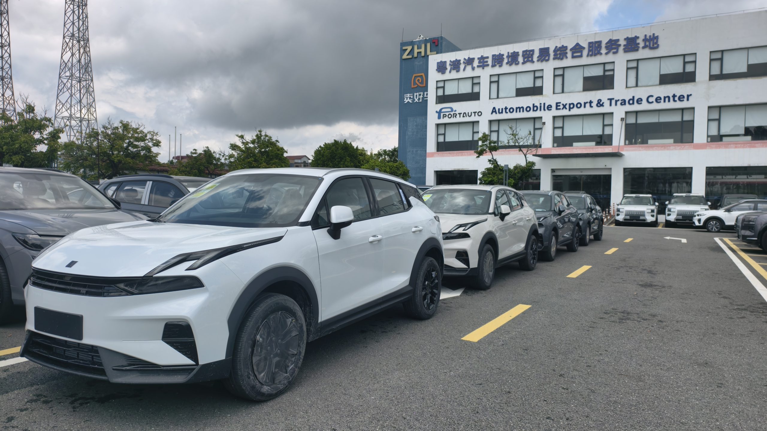 Vehicles at the PortAuto export and trade center