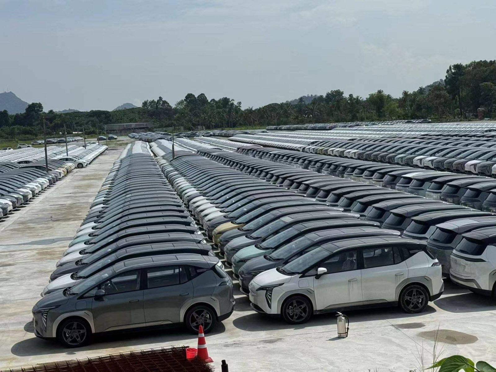 Vehicles at a PortAuto vehicle export and trade center
